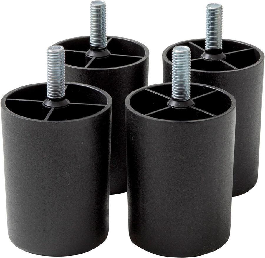 4 stuks Ronde meubelpoot beschermers Kunststof stoelpootdoppen Tafelonderdeel Vloer Beschermen Stoelpoot Doppen Meubelpoot Zwart