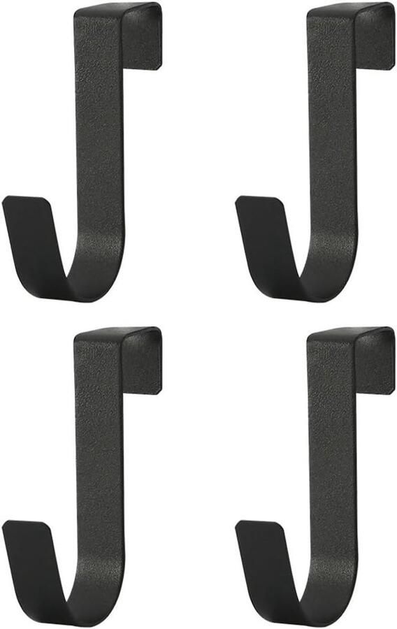 ZVD 4 stuks ruimtebesparende deurhaken RVS kledinghaak voor kasten & buitendeuren Handige opbergoplossing voor jassen tassen & meer