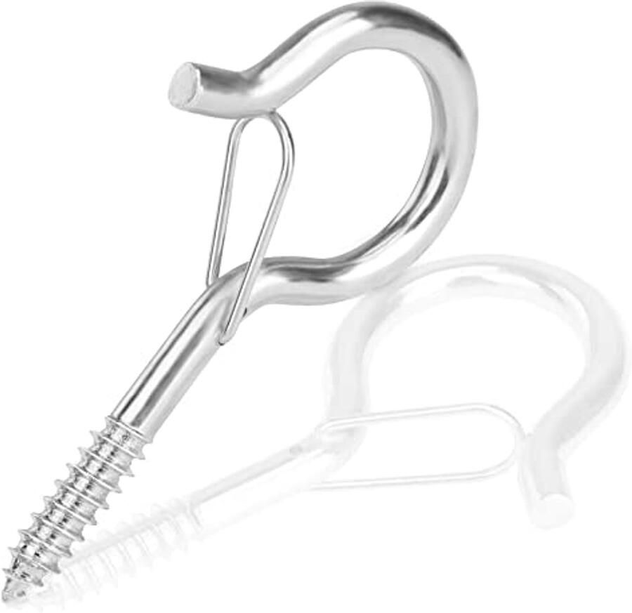 4 Stuks Schroefhaken M8 voor Zware Belasting Ideaal voor Hangmatten Hangstoelen en Decoraties