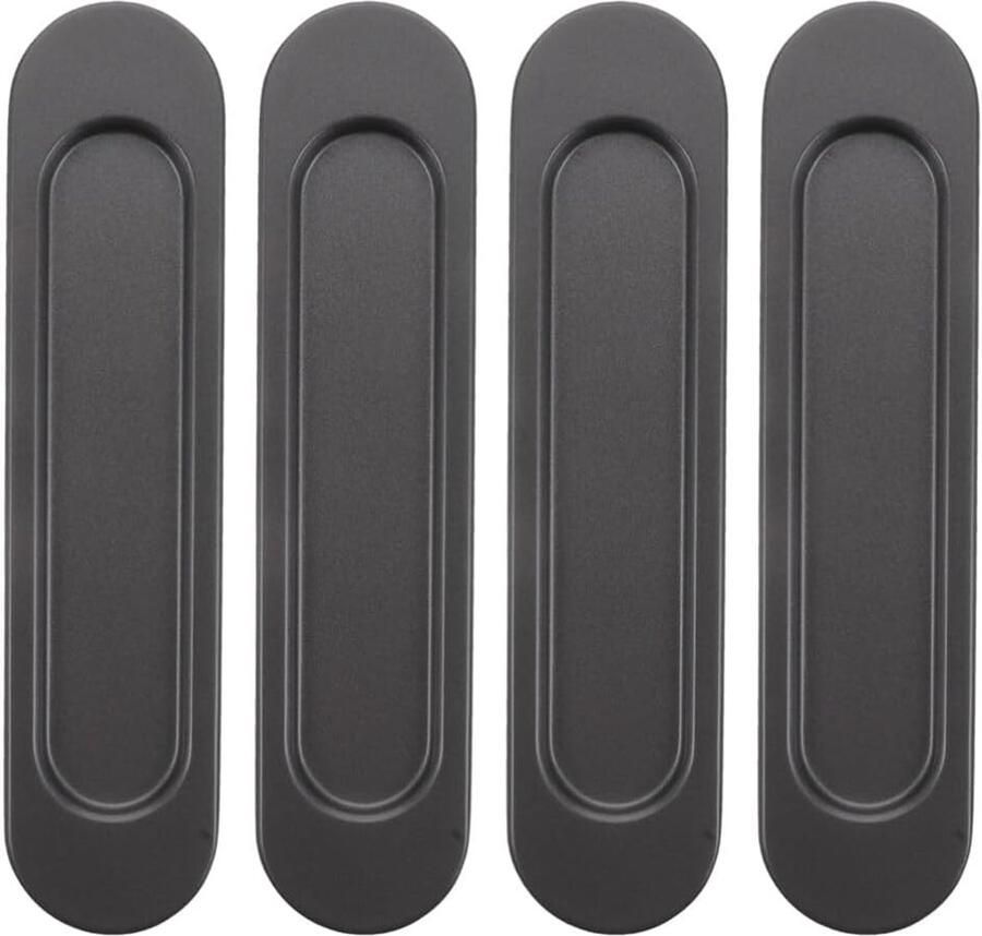 4 stuks Schuifdeur komgreep Schuifdeurgreep zwart 149*35*6 mm Meubelhandvat Meubel Handvat Deurbeslag Meubelknop Zelfklevend metaal