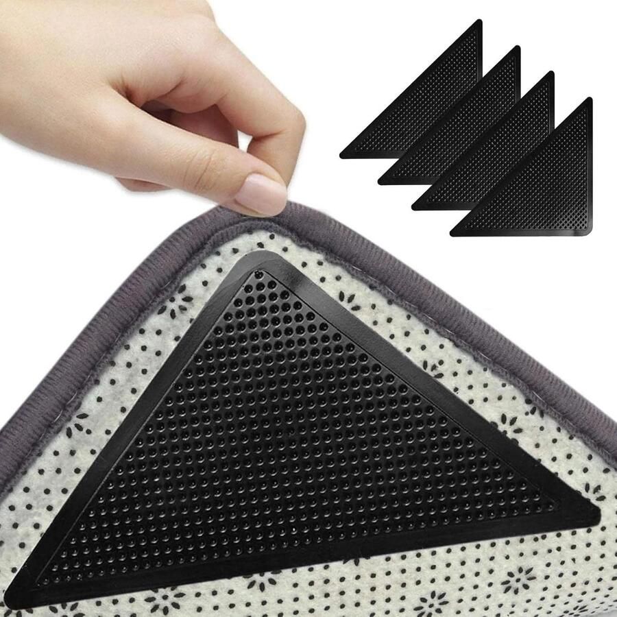 4 Stuks Tapijttape Voor Hardhouten Vloeren Geen Schade Herbruikbare Wasbare Grippers Voor Tapijten Tapijttape Voor Vloerkleden Antislip Grippers Voor Tapijtmatten