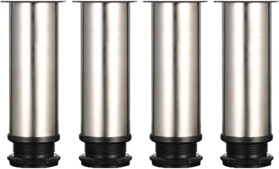 4 stuks verstelbare meubelpoten Verstelbare roestvrijstalen meubel- en bankpoten hoogte 150 mm Verdikte kastpoten tafelpoten meubelpoten Badkamerkast- en eettafelpootsteunen