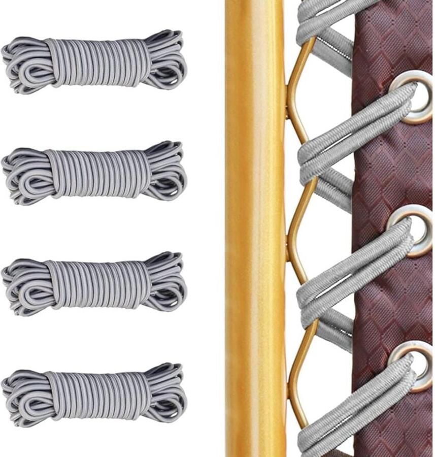 4 stuks vervangend touw 4 elastische veters voor opvouwbare relaxfauteuil