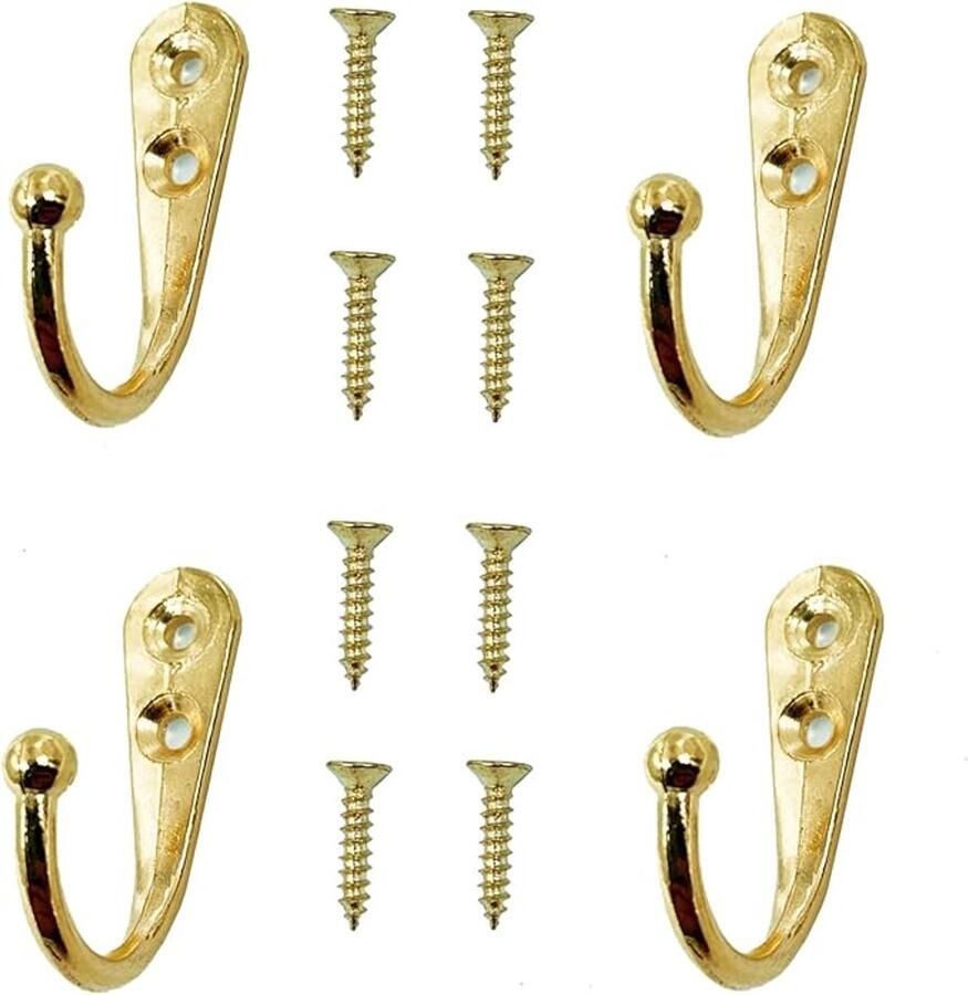 4 stuks wandgemonteerde haken kapstokhaken retro deurgewaaknaak voor het ophangen van handdoek kleding hoed sleutel enkele metalen haak doek hanger voor in slaapkamer badkamer keukenkast (met