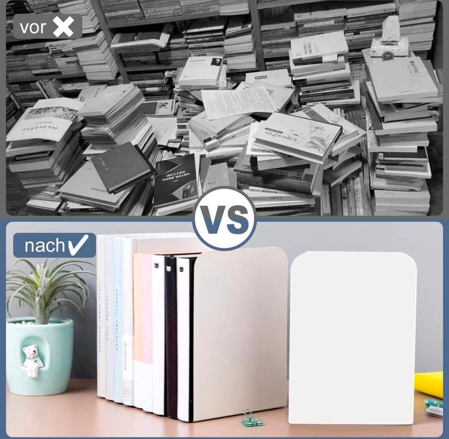 4 stuks witte boekensteunen voor leesstandaard kantoor en school gebruik bibliotheek accessoires (4)