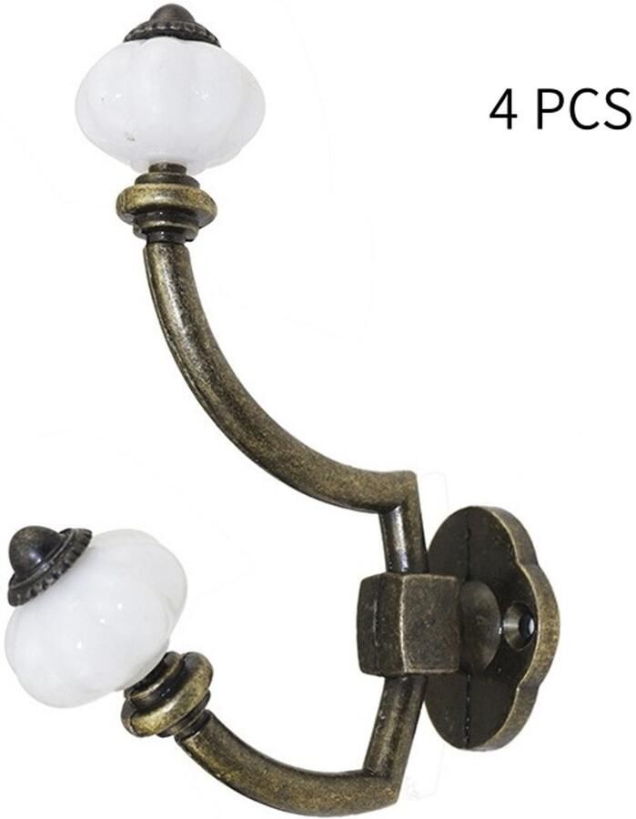 4 Stuks zware kapstokken zinklegering wandgemonteerde haken hangers vintage pompoen knoppen met montageschroeven-pompoen metalen wandkapstok- vintage antieke gemonteerde wandhaak