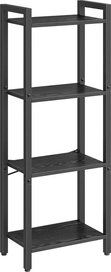 Rootz Living Rootz 4 Tier Boekenkast Open Plank Houten Boekenplank Opbergorganisator 120cm x 30cm x 90cm