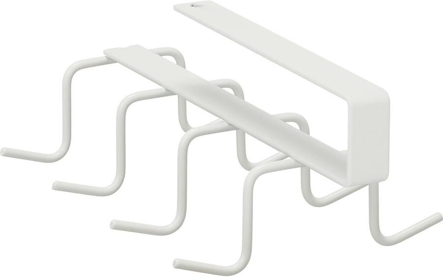 Relaxdays 10 x kast organizer haken ophanglijst zonder boren stropdashouder wit