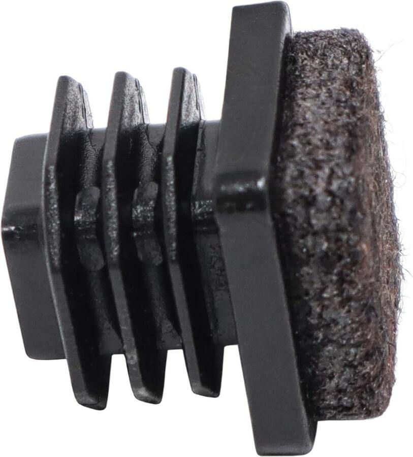 4 x lamellenstoppen met vilt zwart 16 x 16 mm Set van 4 Meubeldoppen met vilt INS-R-F-BL-1616