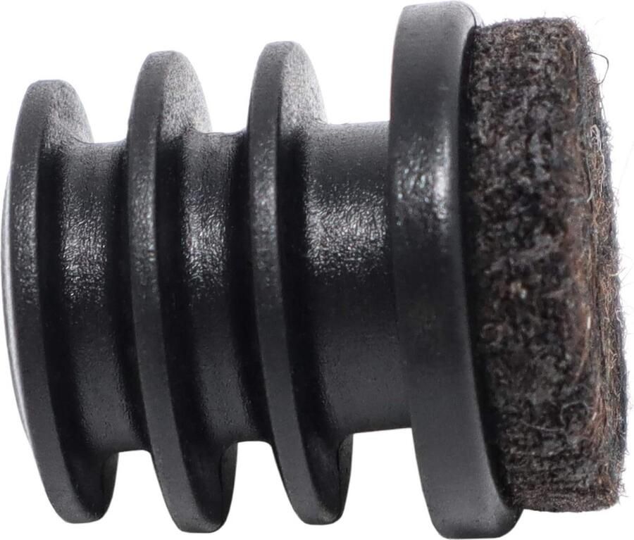 16 lamellenpluggen met vilt zwart diameter 18-20 mm meubelglijders stalen buisstoelen ronde buizen