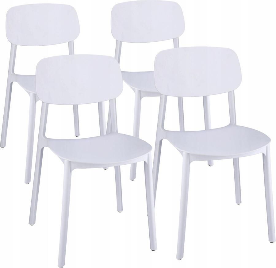 4 x LARA stoel wit