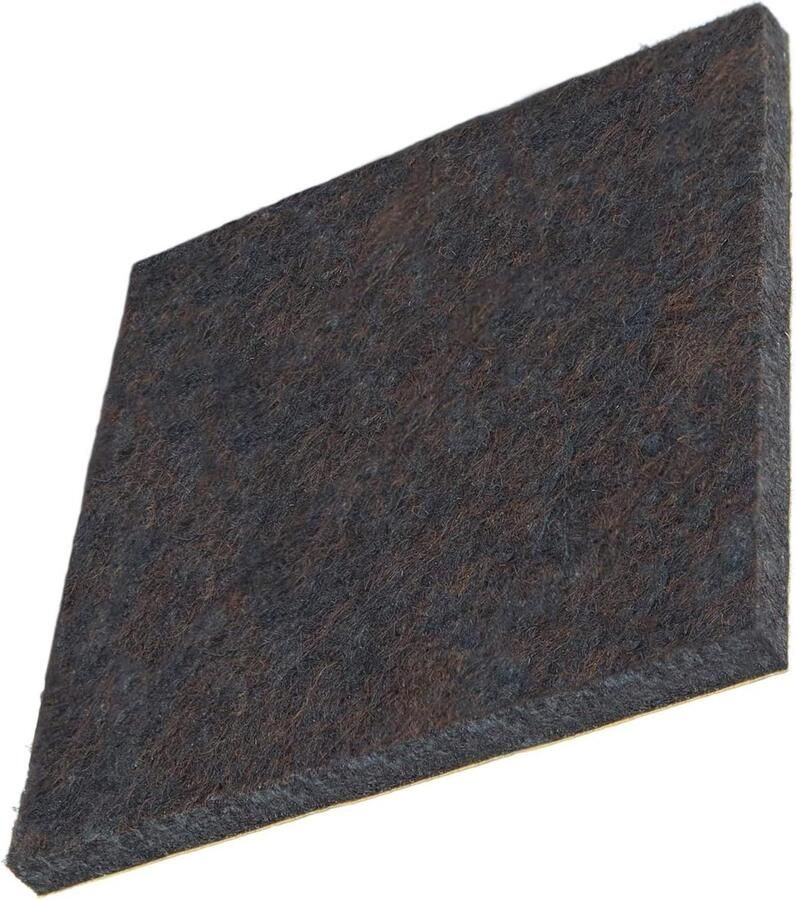 4 x zelfklevende viltglijders bruin 80 x 80 mm vierkant met 55 mm dikte meubel- en vloerglijders Set van 4