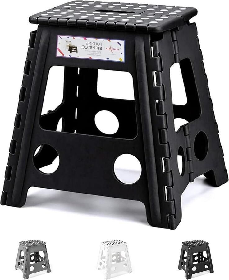 40 cm Klapkruk Opvouwbaar Maat Keuken Volwassen Opvouwbare Stap Kruk Ruimtebesparend Tuin Badkamer Duurzame Opvouwbare Kruk Robuuste Plastic Kruk Vouwkruk Zwart Kruk