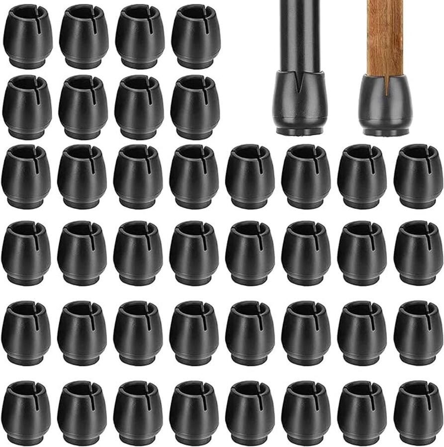 40-Delige rubberen stoelpootdoppen Ronde stoelpootdoppen Zwarte stoelpootdoppen Stoelpootbeschermers Beschermers voor hardhouten vloeren Krasbestendig Geluiddempende stoelpootkussens (pasvorm: 12-16 mm)
