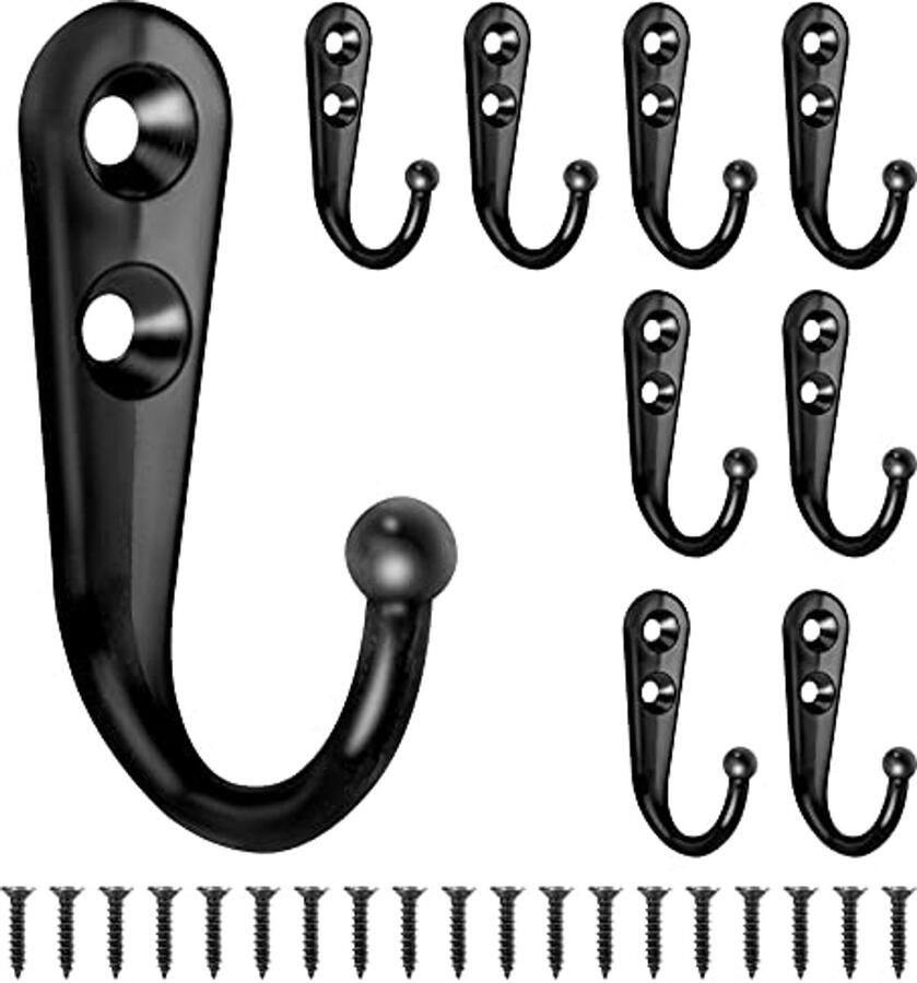 40 STKS Wandmontage Kaphaak met Schroeven Rustieke Kledinghanger voor Jassen Hoeden Sleutels en Meer