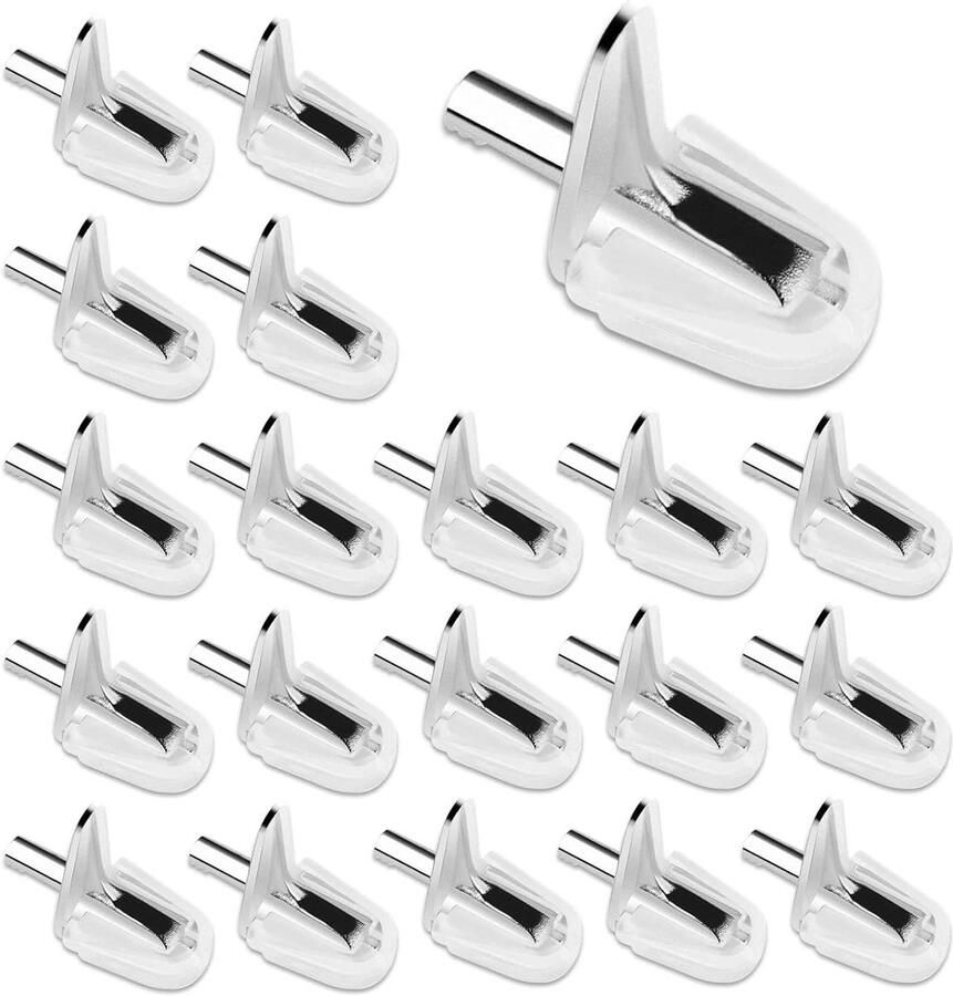 Inovra Plus Plankdragers 40 stuks voor boekenrek en kast 3 mm glazen planksteunen