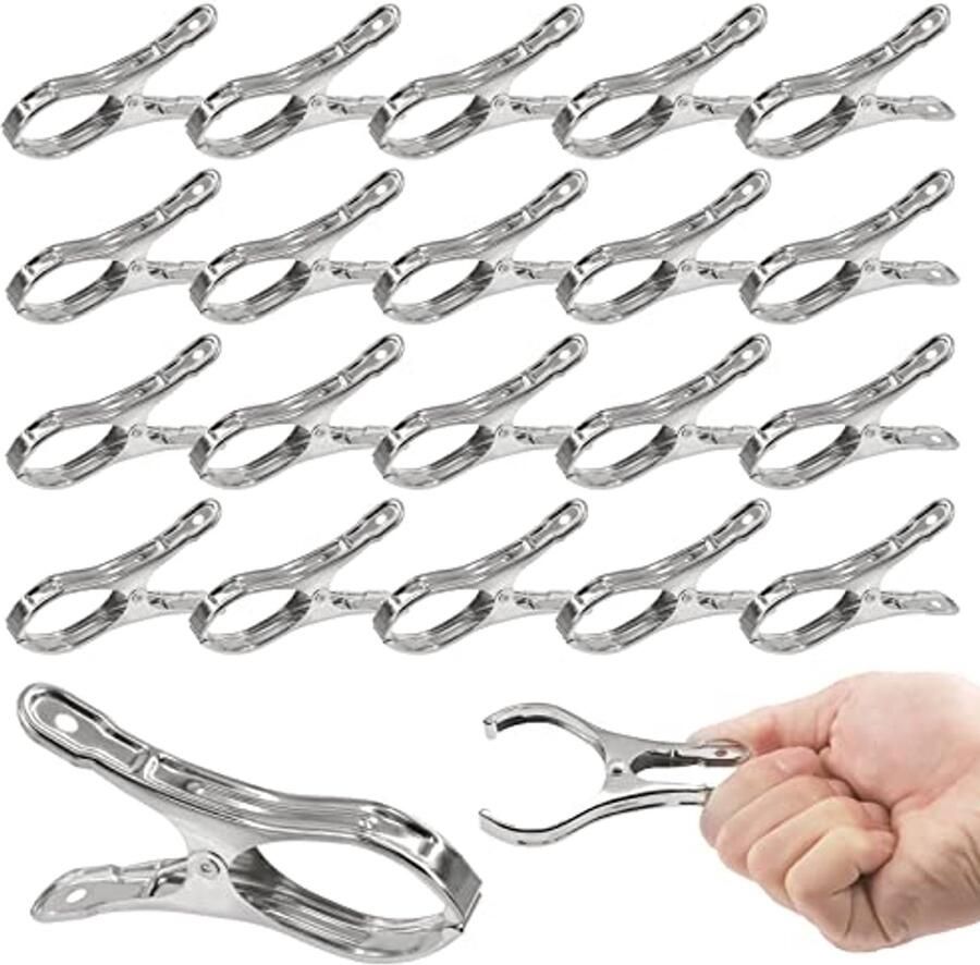 40 Stuks Roestvrij Stalen Tuinclips Zware Klemmen met Sterke Grip voor Toepassingen