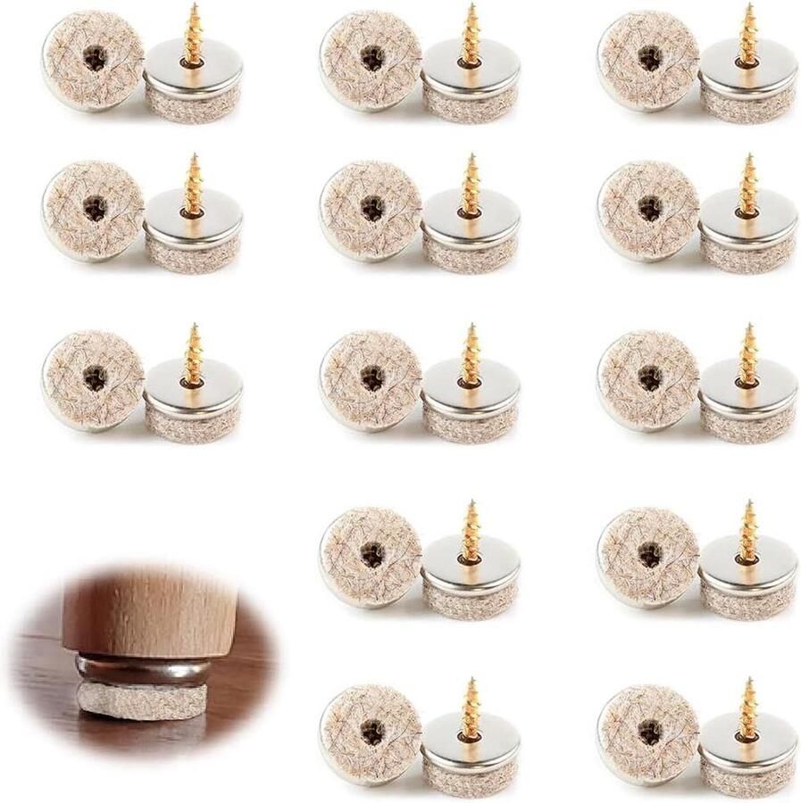 40 stuks vilten pads voor meubelpoten 28 mm houten vloeren meubels zweefvliegtuigen