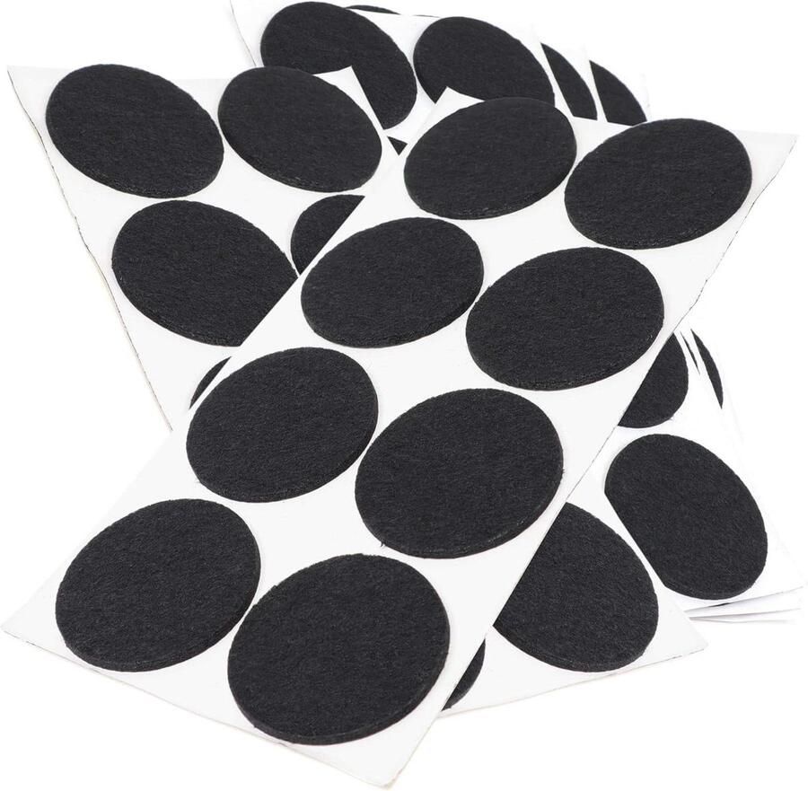 40 x zelfklevende viltglijders Zwart ø 50 mm Rond Meubelviltglijders met een dikte van 35 mm Meubel- en vloerbescherming