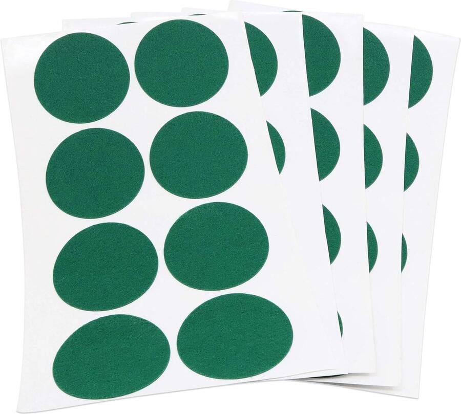 40 x zelfklevende viltglijders groen diameter 50 mm rond 15 mm dunne meubelglijders van vilt