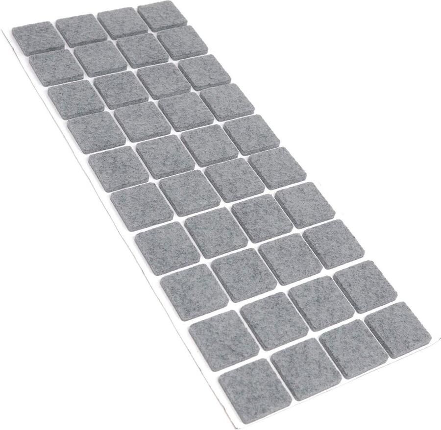 40 x zelfklevende viltglijders Grijs 25x25 mm Vierkant Meubelviltglijders met een dikte van 35 mm Meubel- en vloerbescherming