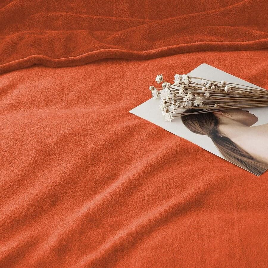 400 g m² roest fleece deken voor slaapbank ademend pluizig en warm 150 x 200 cm - Foto 2