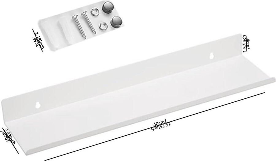 40CM Douchecaddy Roestvrije Opslagplanken voor Keuken of Badkamer Lijm Geen Boren Gemakkelijke Muurmontage Beside shelf - Foto 2