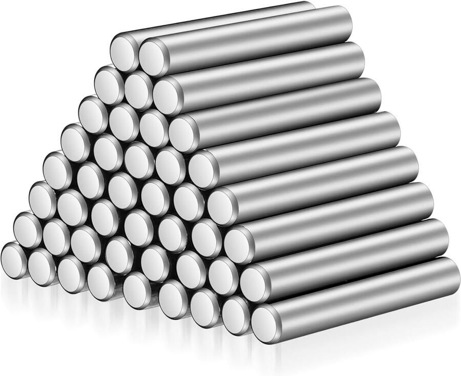 44 x plankdragers cilinderstiften kastplankhouders plankhouders pennen glazen plankdragers voor planken voor kasten meubels plankpennen roestvrij staal 6 mm diameter 6 x 40 mm