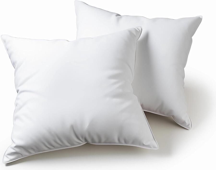 Luvetrex 40 x 40 cm Set van 2 Sierkussens voor Bed en Bank Binnenkussen Hypoallergeen Bankkussen Anti-Huisstofmijt Zacht Sierkussen met Kussenhoes Microvezel Afneembaar