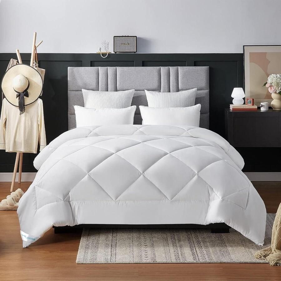 450 g m² Winterdekbed eenpersoonsbed 135 x 200 cm alle seizoenen bed 80 90 x 190 cm warm dikke vulling microvezel wit