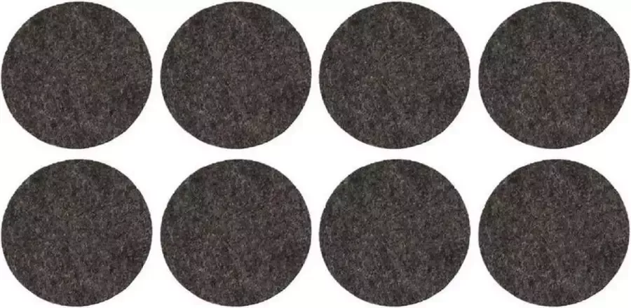 Cosy&Trendy 48x stuks zwarte ronde meubelviltjes antislip noppen 2 6 cm Beschermviltjes Stoelviltjes Vloerbeschermers Meubelvilt Viltglijders