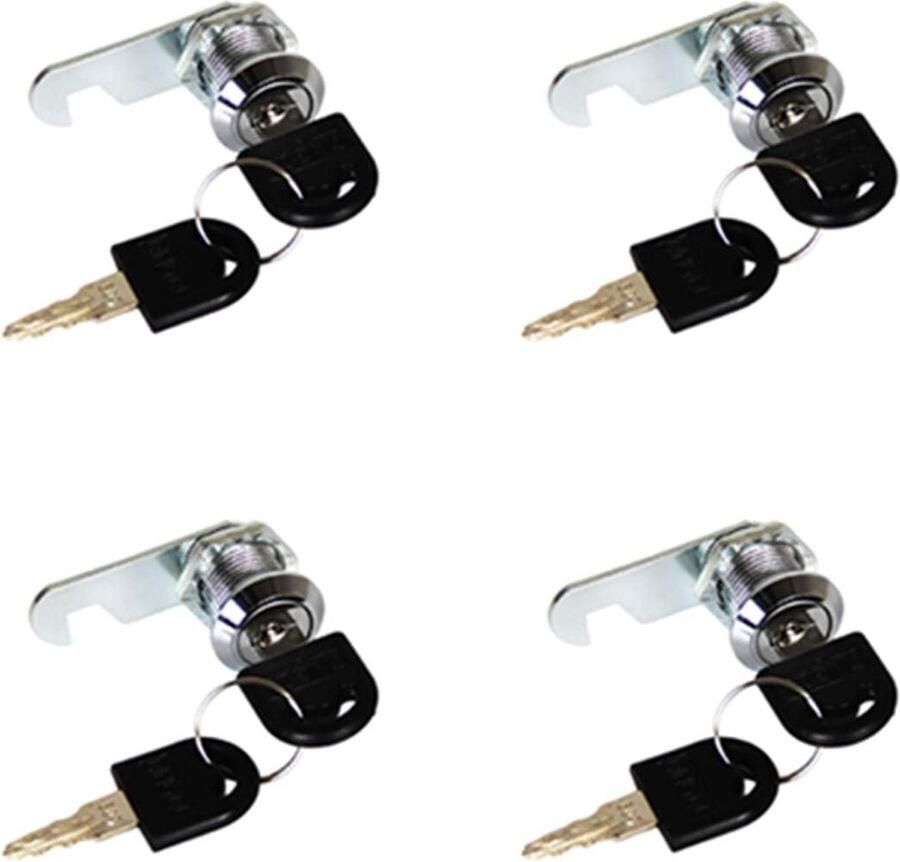 4pcs 25mm Security Lock Cabinet Drawer Security Mailbox Locks with 8 Keys for Cabinet Drawer Wardrobe Mailbox and Tool Box Equal with Key