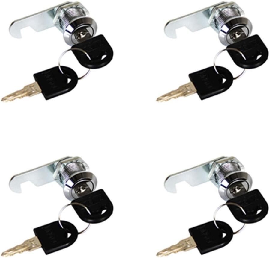 4pcs 30mm Security Lock Cabinet Drawer Security Mailbox Locks with 8 Keys for Cabinet Drawer Wardrobe Mailbox and Tool Box Equal with Key
