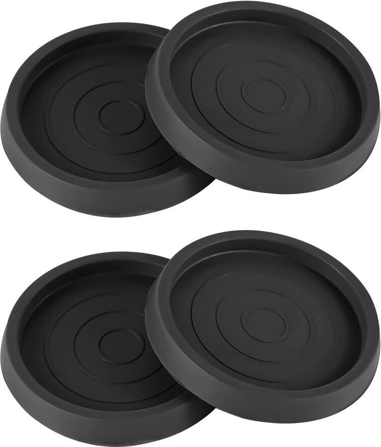 4pcs Silicone Meubel Pads 6.3cm Antislip Meubel Coasters voor Houten Vloeren Meubel Poot Beschermers Rond voor Vloeren van Tapijt en Hout (Zwart)