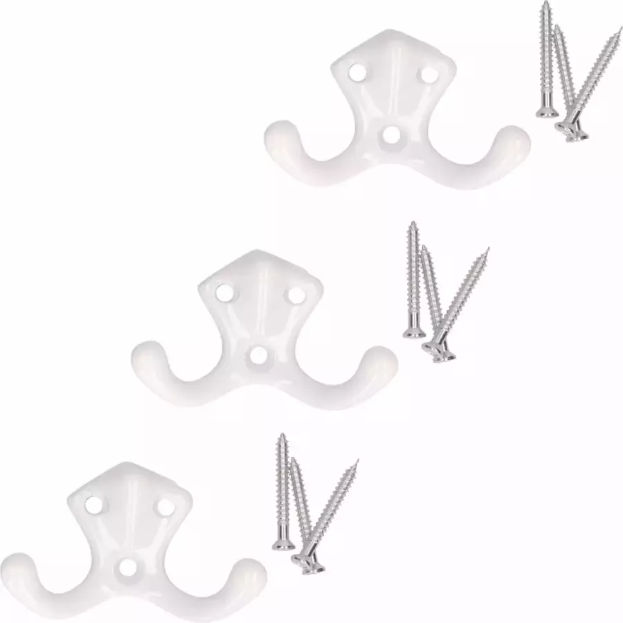 4x Luxe kapstokhaken jashaken hoogwaardig metaal 3.9 x 2.2 cm kapstok metalen kapstokhaakjes garderobe haakjes