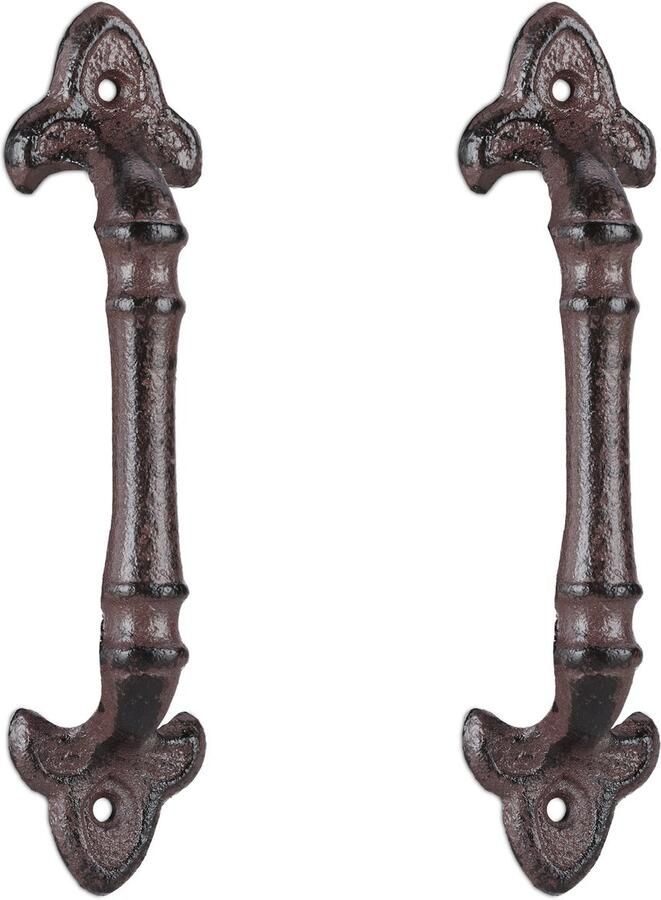 Relaxdays 8x meubelgreep vintage handgreep gietijzer deurgreep keukengreep