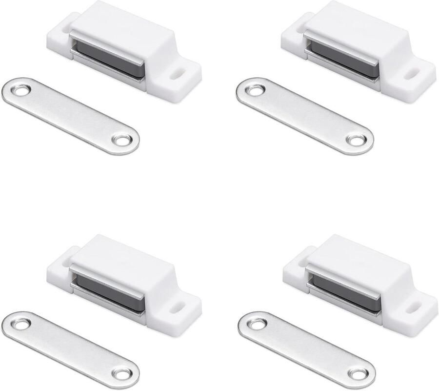 4x zelfklevende magneetsluiting 14 kg Magnetische afsluiting voor deuren kast of lade Magneetstrips voor meubels Magneetsnappers