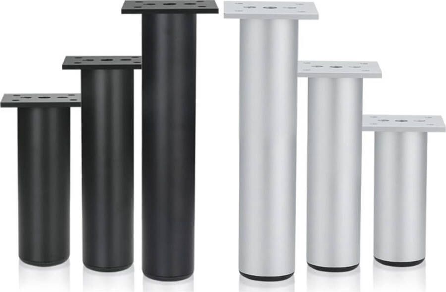 4xMeubelpoten 180MM Meubels Benen Kast Voeten Aluminium Keuken Voeten Bank Voeten Metalen Tafel Benen Meubelvoeten TV Bureau Benen