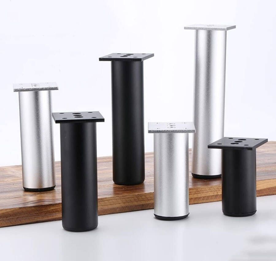 4xMeubelpoten 250MM Meubels Benen Kast Voeten Aluminium Keuken Voeten Bank Voeten Metalen Tafel Benen Meubelvoeten TV Bureau Benen