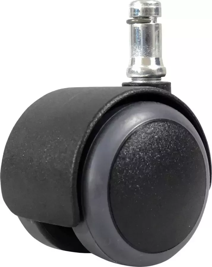 5 Bureaustoel Wielen Zwenkwielen zwart grijs diameter 5 cm- pin 11mm zacht loopvlak harde vloeren