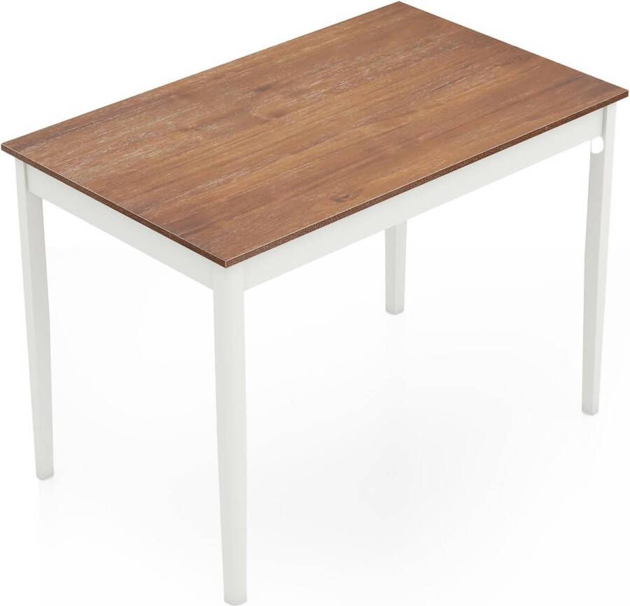 5-delige eettafelset eettafel met 4 stoelen eetgroep van massief hout keukentafel houten tafel eetkamerset zitgroep voor eetkamer keuken (1 tafel)