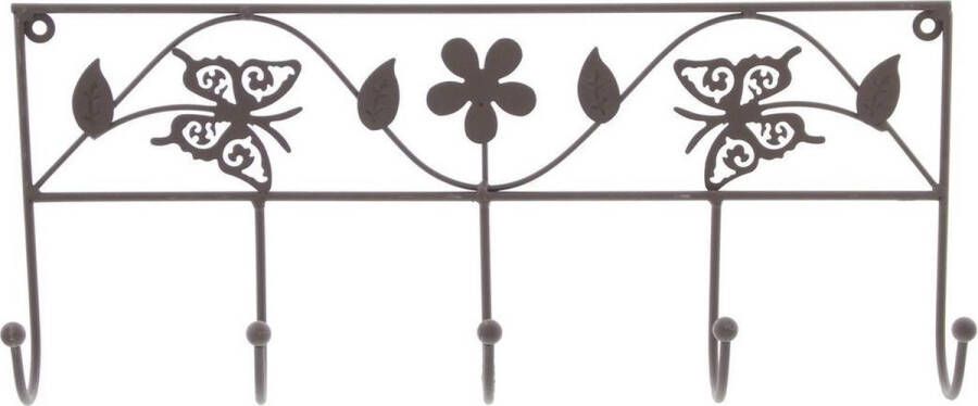 5 haken kapstok vlinder bloem metaal thema dieren cadeaus vlinders bloemen