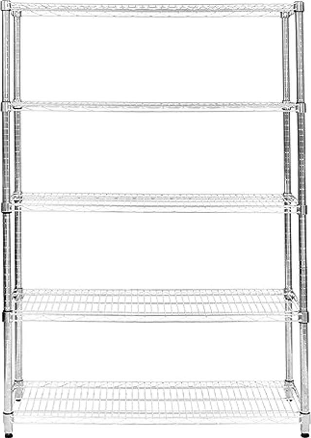 5-laags draadrek voor opbergruimte in keuken kantoor of garage Verstelbare planken met hoge draagcapaciteit