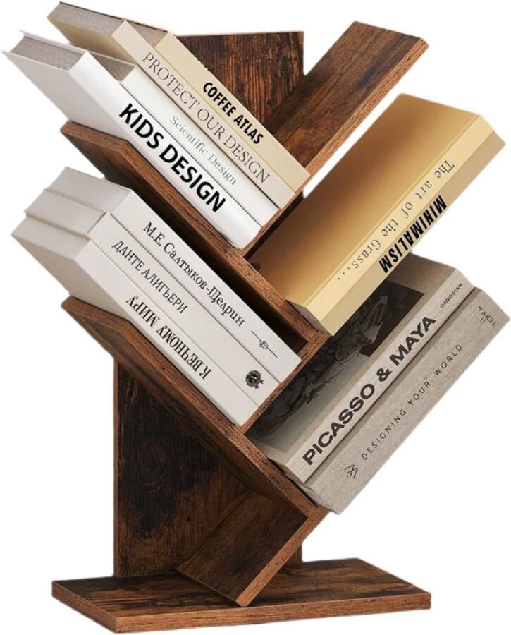 5 Level boomvorm boekenkast hoekplank ruimtebesparende staande plank maximaliseert opslag 17 2 cm x 30 cm x 51 cm