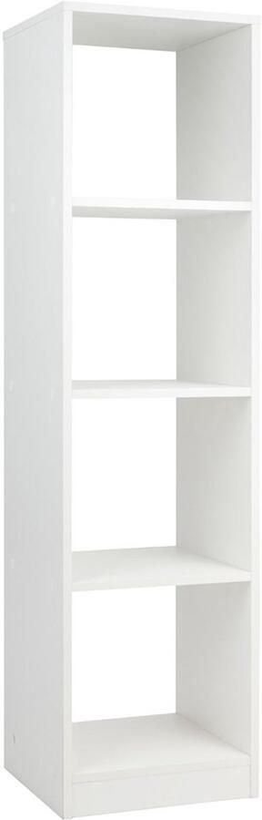 5-Niveaus Houten Boekenkast – 38 x 33 x 142 cm Voor Keuken Kantoor Woonkamer en Studeerkamer Wit