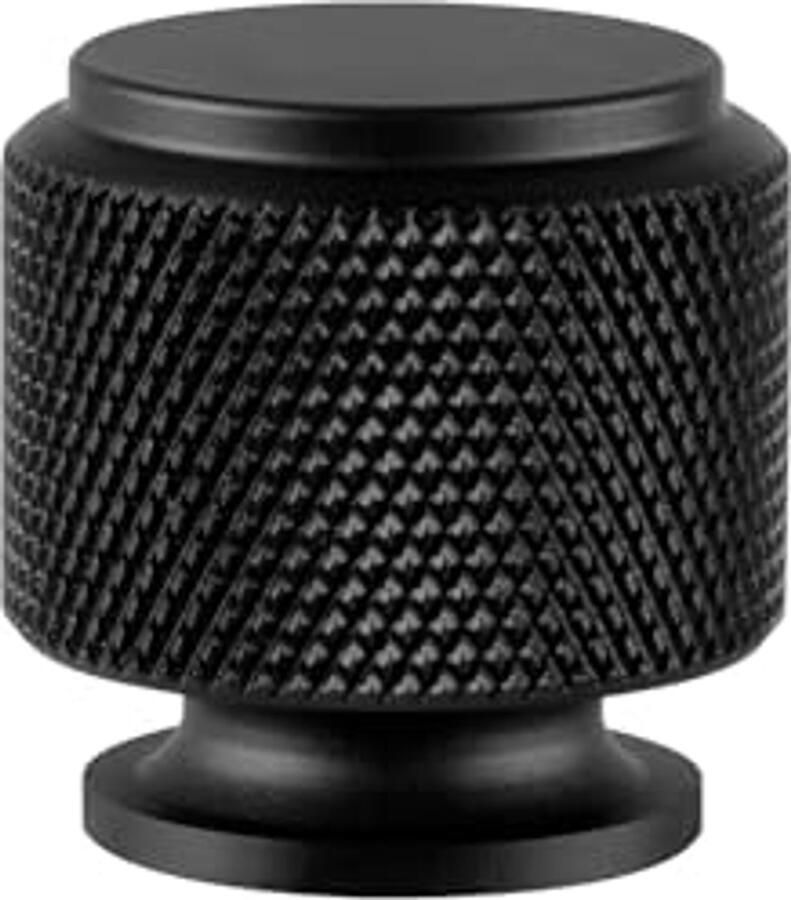 5-pack gekartelde keukenkastknoppen Matzwart ronde dressoirknop en moderne lade hardware voor meubels