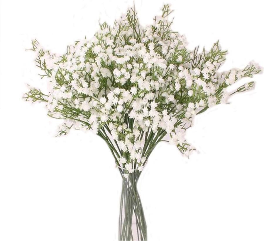 5 Stks Realistische Kunstbloemen Zijde Plastic Kunstmatige Gypsophila Decoratie Tafel Centerpieces (Wit)