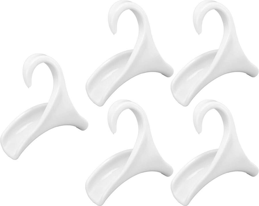 5 stuks brede riem haak boog ontwerp thuis portemonnees hangers rack deur hanger tas boog kast hanger haak voor tas jas haversack riem opslag (wit)