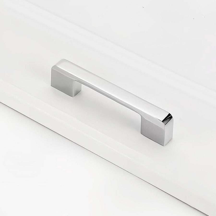 5 stuks deurkrukken 96mm gatafstand chroom keuken en garderobe kasttrekken