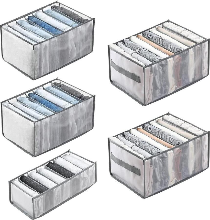 5 stuks kledingkast kledingorganizer set met hangers Praktische kledingopberger Kledingorganizer set met hangers 5-delige kledingkast organizer